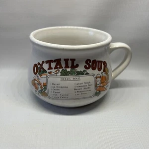 Vintage 1970s Oxtail Soup Recipe Mug/Soup Mug Bowl. Stoneware / Ceramic - Picture 1 of 4