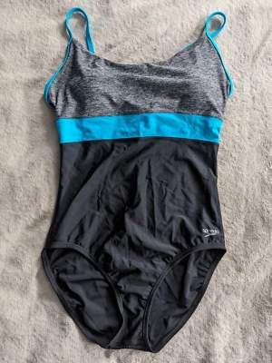 SPEEDO One Piece Swimsuit Womens 12 Black Blue Gray Grey Swim Suit - Image 1 of 4