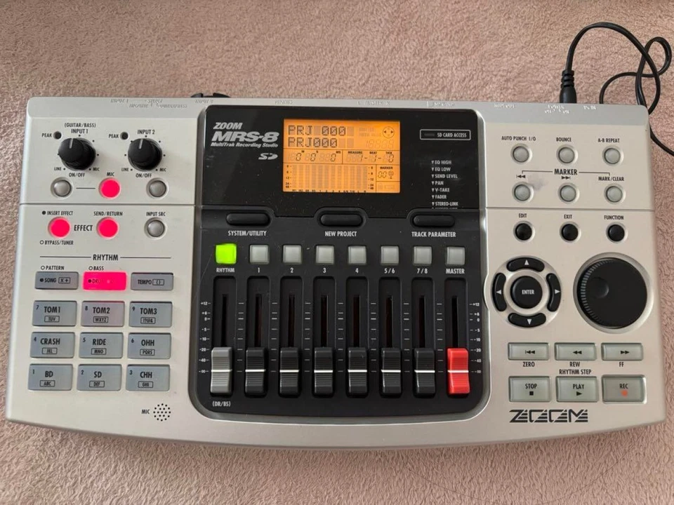 Rare Zoom MRS-8 Multi-trak Recording Studio Recorder MRS8 Portable Silver F/S JP - Image 1 of 4