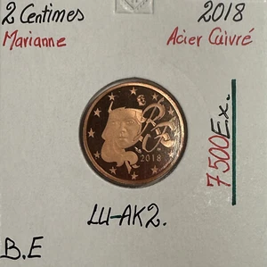 2 CENTIMES D'EURO - MARIANNE (7500 Ex) FRANCE 2018 // Qualité : BELLE EPREUVE - Picture 1 of 1