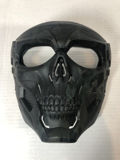 WISEONUS Máscara Airsoft Táctico Full Face Clear máscara Tactical  Protectora de Engranajes para protección Paintball Disfraces de Halloween  Accesorios (Negro) : : Deportes y aire libre