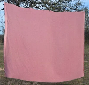 vtg pinkish Chatham Wool-blend Blanket 74x92" satin binding - Picture 1 of 7
