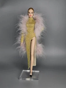 Gown Outfit Dress  new for dolls Fashion Royalty barbie model silk stone ooak - Picture 1 of 5