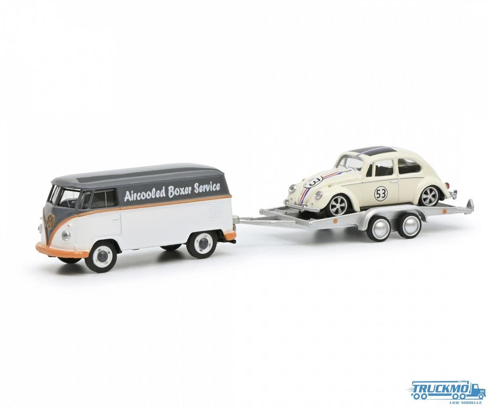 Schuco Volkswagen T1 mit Käfer Aircooled 452033400 - Bild 1 von 3