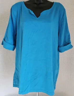 Camisa blusa top para mujer Ellen Tracy talla XXL 2XL azul Foto 1 de 4