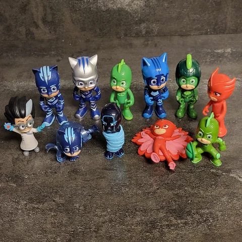 PJ Masks Figures Owlette Gekko Night Ninja Romeo Catboy Lot Toys Cartoon RARE Cover