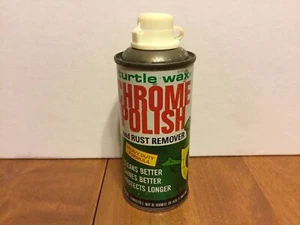 Vintage 1983 TURTLE WAX Chrome Polish and Rust Remover 7 fl oz Can Original - Picture 1 of 7