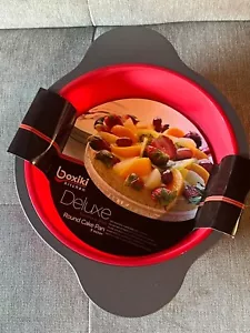 Boxiki 9 Inch Nonstick Silicone Round Cake Pan With Steel Frame Handles - Picture 1 of 2