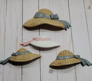 4 Cappelli donna in paglia intrecciati da parete anni 80 casetta giardino burwood prodotti - Foto 1 di 16