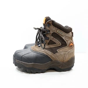 Ozark Trail Eagle Brown Leather Waterproof Mid Hiking Boots - Kids' 2 - Picture 1 of 7
