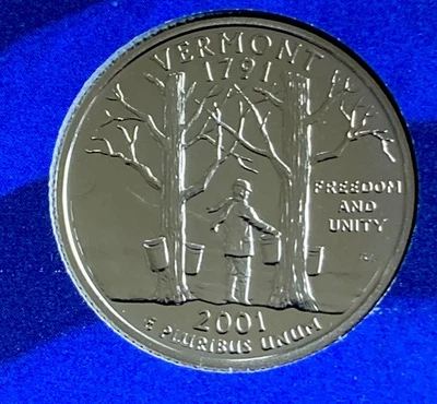 2000 S Proof Vermont Statehood Quarter - From Proof Set Free Shipping - Image 1 of 2
