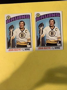 1976-77 Topps - Johnny Bucyk #95 Quantity 2 Boston Bruins - Picture 1 of 8