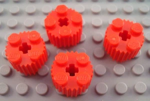 LEGO Lot of 4 Red 2x2 Round Grill Brick Pieces - Picture 1 of 1