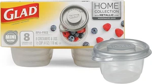 ware Home Mini round Food Storage Containers - Small Meal Container Holds up to - Picture 1 of 12