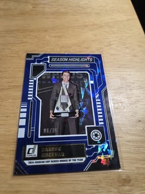 2025 Panini Donruss Racing Carson Hocevar No.10 Season Highlights Blue Ice /35 - Image 1 of 3