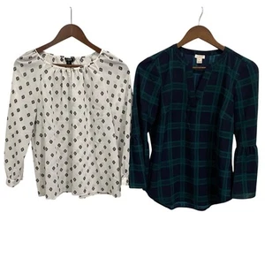 J. Crew zwei Blusen Paket Damen Größe XS Langarm leicht - Bild 1 von 10