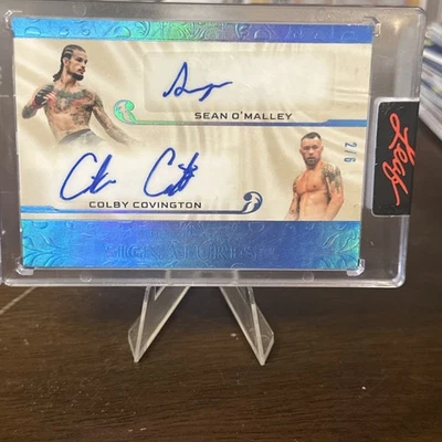 2023 Leaf Superlative SEAN O'MALLEY + COLBY COVINGTON Auto Autograph 2/6 - Image 1 of 2