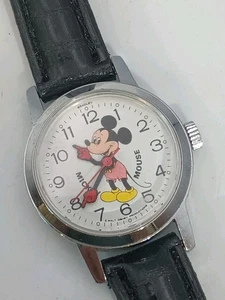 Reloj Bradley Mickey Mouse Vintage Disney Cuerda Funcionando  - Imagen 1 de 3