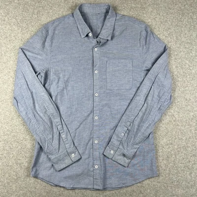 Lululemon Commission Long Sleeve Button Shirt Large Blue Stretch Performance - Image 1 of 4