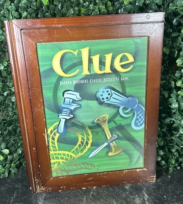 Clue Wooden Box  Parker Brothers 2002 Vintage Game Collection Open Box Never Use - Image 1 of 4