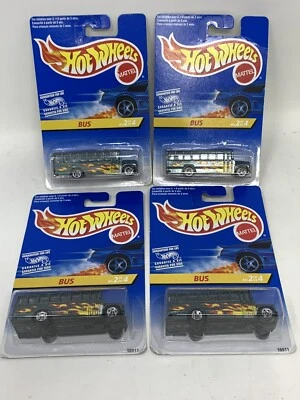 Nuevo Hot Wheels 1996 Juego de 4 Heat Fleet Series - ¡Trabajo de pintura al rojo vivo! Autobús #2 de 4 Foto 1 de 4