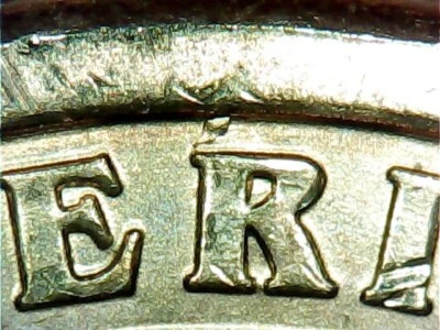 Presidential Dollar Error 2007 P George Washington Die Cud & Die Crack - Image 1 of 4