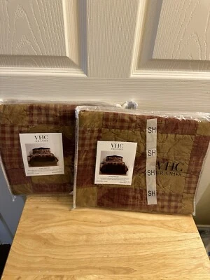 Par de fronhas padrão NIP VHC Brands Nine Patchwork - Imagem 1 de 4