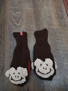 Guanti Zooni MONKEY in maglia CALDI foderati in pile - piccoli adulti - NUOVI - Foto 1 di 4