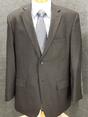 Pronto Uomo Couture Mens 44R Blazer Gray Wool Jacket Houndstooth Sport Coat - Image 1 of 4