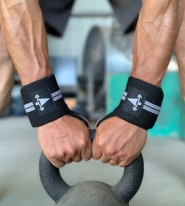 Weightlifting Wrist Wraps Heavy Duty Training Straps Gym Straps Support Pair - Picture 1 of 89