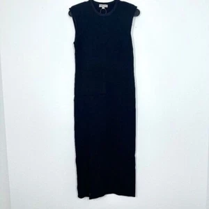 J. Crew Size Small Black Sleeveless Midi sweater dress stretch viscose blend NWT - Picture 1 of 8