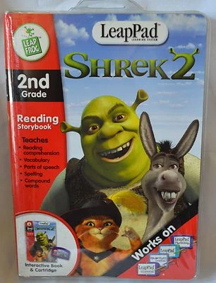 NW LeapFrog LeapPad Reading Storybook Grade 2 Learn SHREK 2 Vocabulary Spelling - Image 1 of 2