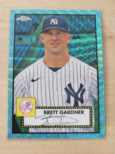 2021 Platinum Anniversary Aqua Wave Refractor Brett Gardner #467 - Bild 1 von 2