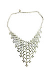 Vintage 1970s Mesh Chainmaille Bib Necklace - Lovely Fashion Jewellery Accessory