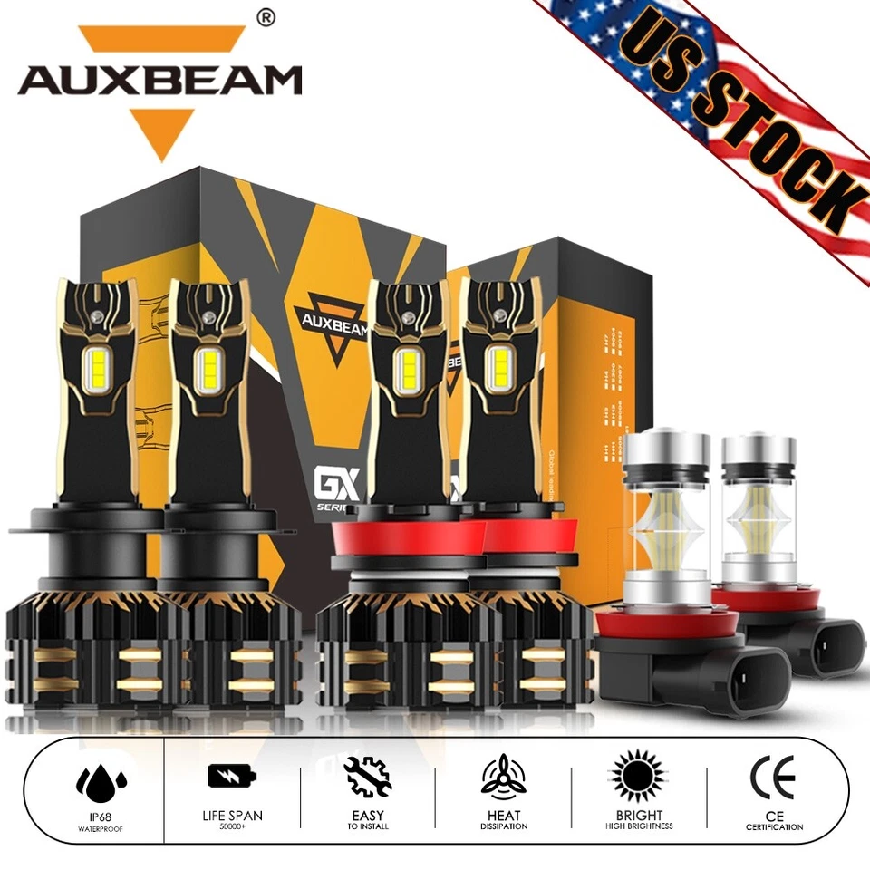 Faro LED de haz alto bajo + luces antiniebla para Lincoln MKZ 2007-2012 CANBUS 6000K Foto 1 de 4