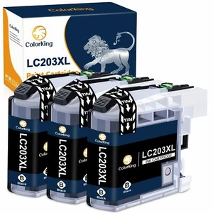 3 tintas negras LC203XL para Brother MFC-J460dw MFC-J480dw MFC-J485dw LC201 J4420DW - Imagen 1 de 6