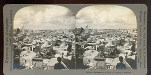 Palestine, Jérusalem, STEREO Vintage argentic print 1909 - Imagen 1 de 1