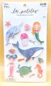 Paper Studio 2020 La Petites 3D Dimensional Stickers UNDER THE OCEAN, NEW - Picture 1 of 7