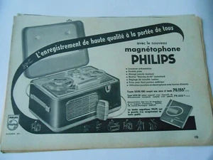 Publicité 1958 - Le Nouveau Magnétophone Philips à la portée de tous - Picture 1 of 1