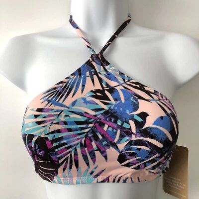 Top de bikini Hobie cuello alto Love it or Leaf it talla grande nuevo con etiquetas Foto 1 de 4