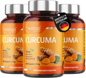 3xBiO Kurkuma ⭐ 3x500 Kapseln ⭐ hochdosiert 700mg Curcuma Curcumin + Piperin - Bild 1 von 11
