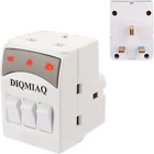 DIQMIAQ 3 Way Triple Plug Adaptor UK 3 Pin Socket Extensions 13 AMP 250V Multi 3