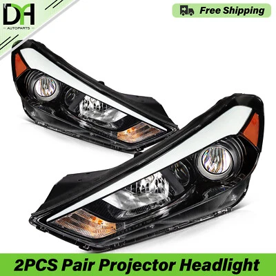 PAIR/2PCS Factory Projector Headlight Lamp W/ DRL For 2016-2018 Hyundai Tucson - Image 1 of 4