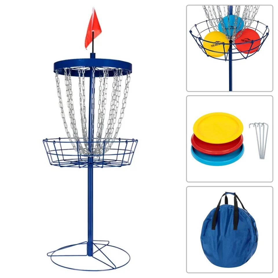 24-Chain Disc Golf Basket For Target Practice with Carrying Case Complete Set - Image 1 of 4