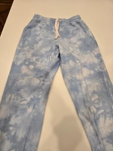 GIRLS KATIE J NYC SWEATPANTS BLUE TIE DYE SIZE SMALL - Picture 1 of 3