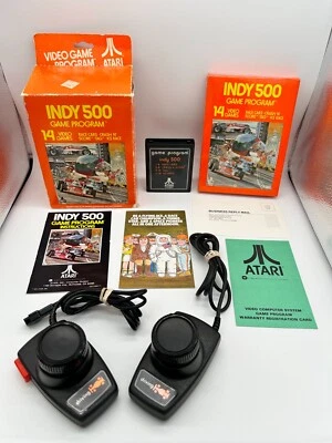 INDY 500 11 ATARI 2600 BIG BOX CONTROLLER BUNDLE CIB Complete Hangtab Gatefold - Image 1 of 4