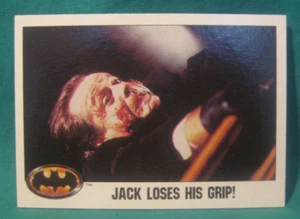 1989 Topps Batman Trading Card #34-Jack Loses His Grip - Picture 1 of 2