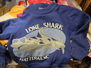 Lone Shark Hatteras. NC childs Blue Sweatshirt Size 4. New - Picture 1 of 1