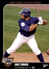 2007 Burlington Bees Multi-Ad 27 Jase Turner Oakland California CA Baseball Card
