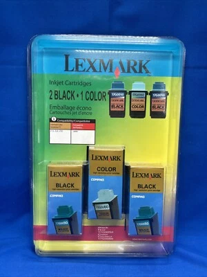 3 + 1 New In Package Genuine OEM Lexmark 50 / 60 Black / Color Inkjets 17G0050 - Image 1 of 4